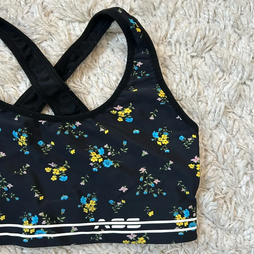 Adam Selman Cross-Back Floral Sports Bra - Picture 4 of 14